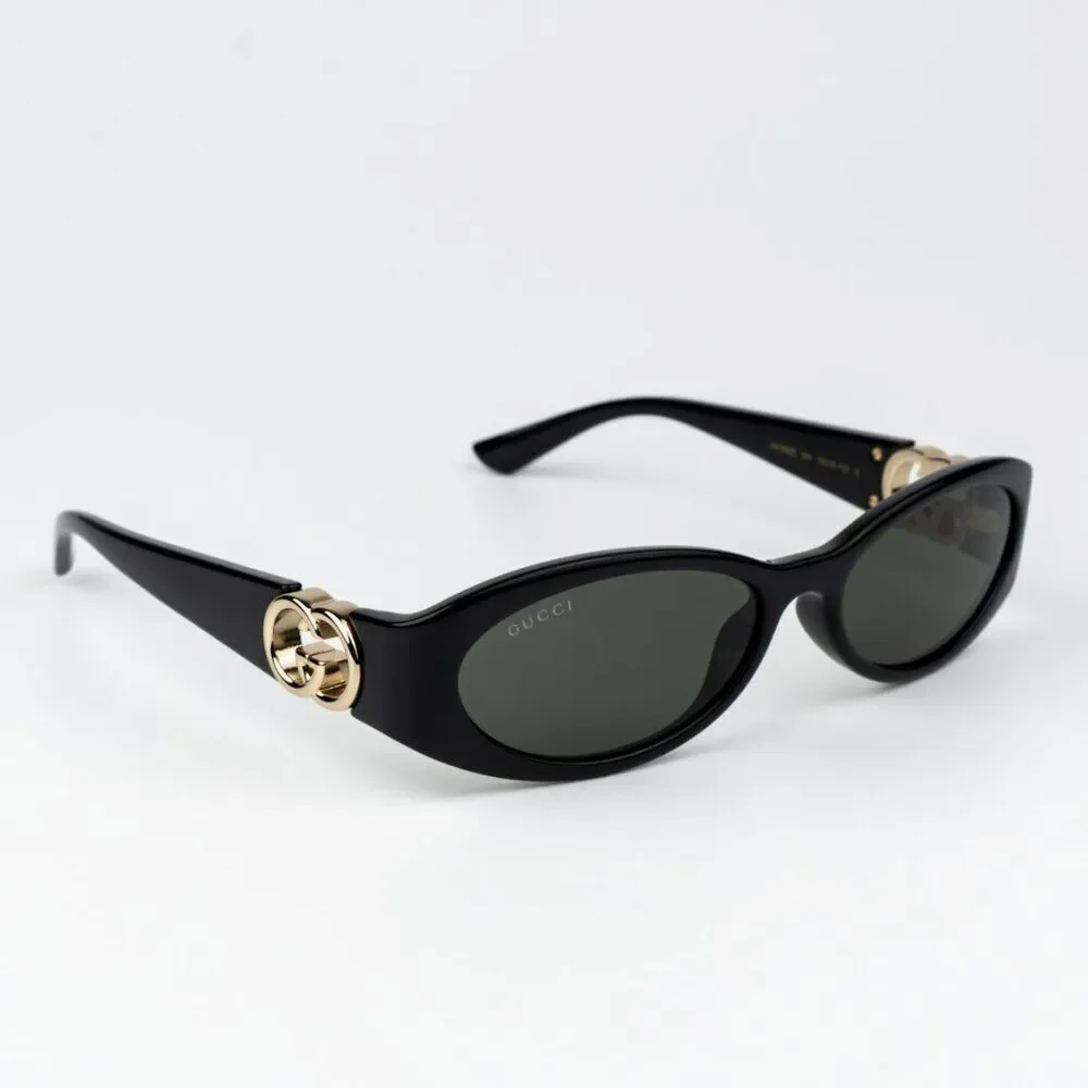 Gucci Men Sunglasses Black Grey Oval GG1660S 001 BRAND NEW